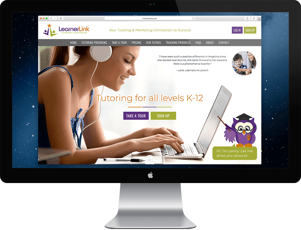 LearnerLink website, desktop version